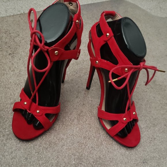 Qupid Heels Red and Black and Gold Nine West Bundle - Picture 6 of 15